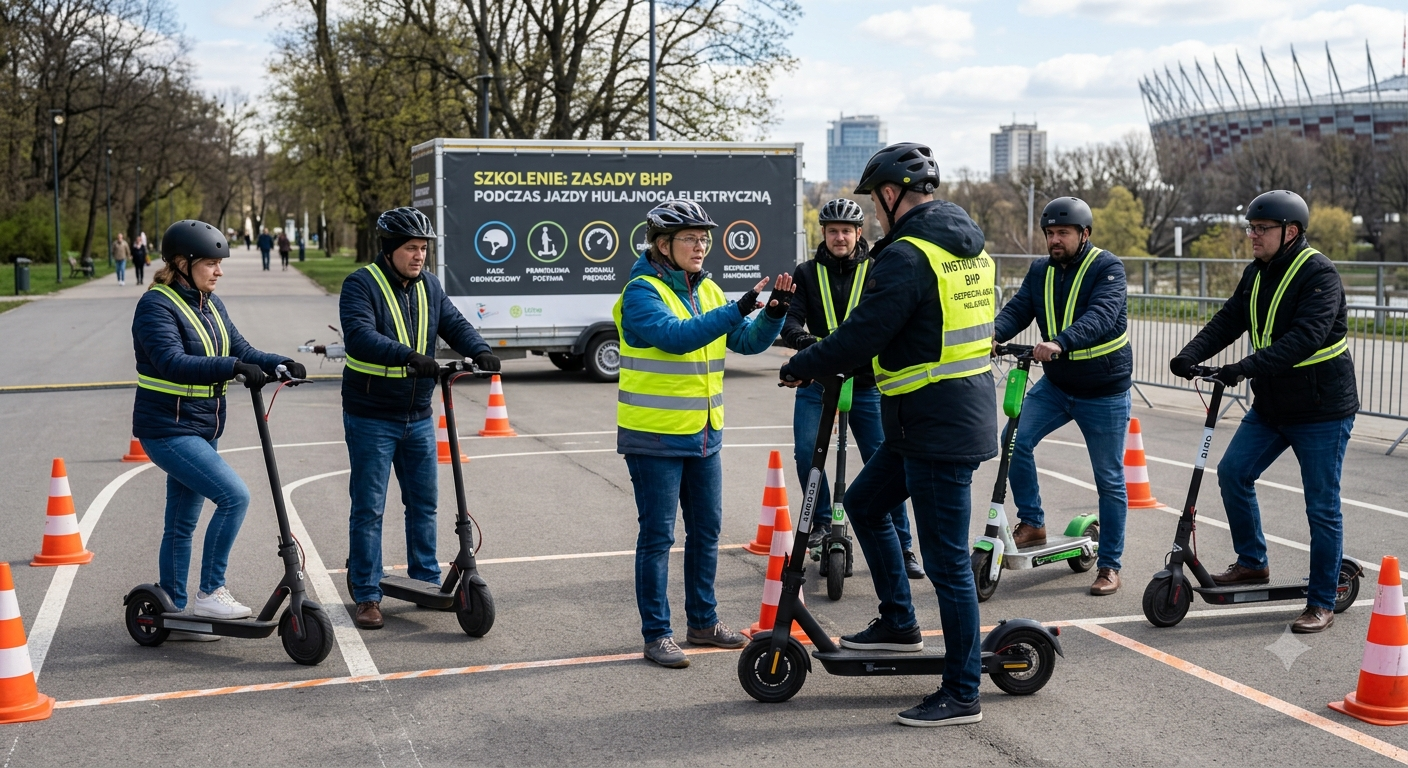 Szkolenie bhp z zakresu bezpiecznej jazdy na hulajnogach elektrycznych